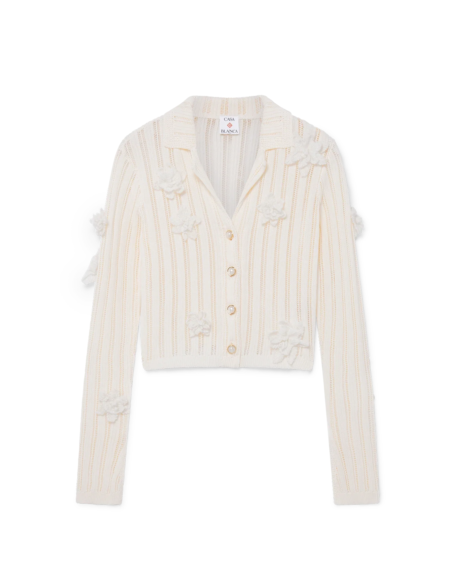 Flower Lace Knit Shirt