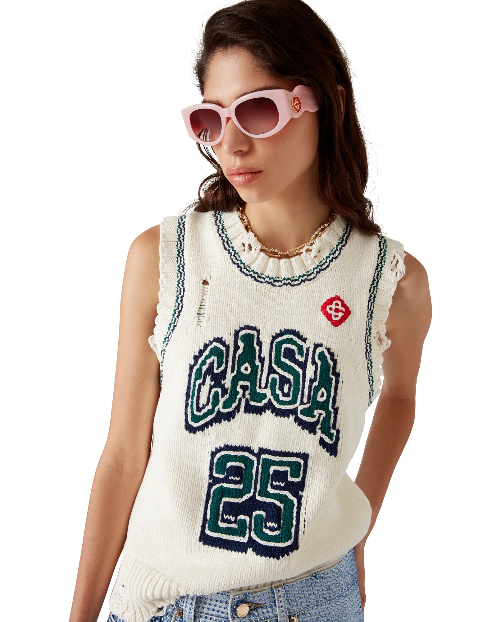 Intarsia Baseball Top