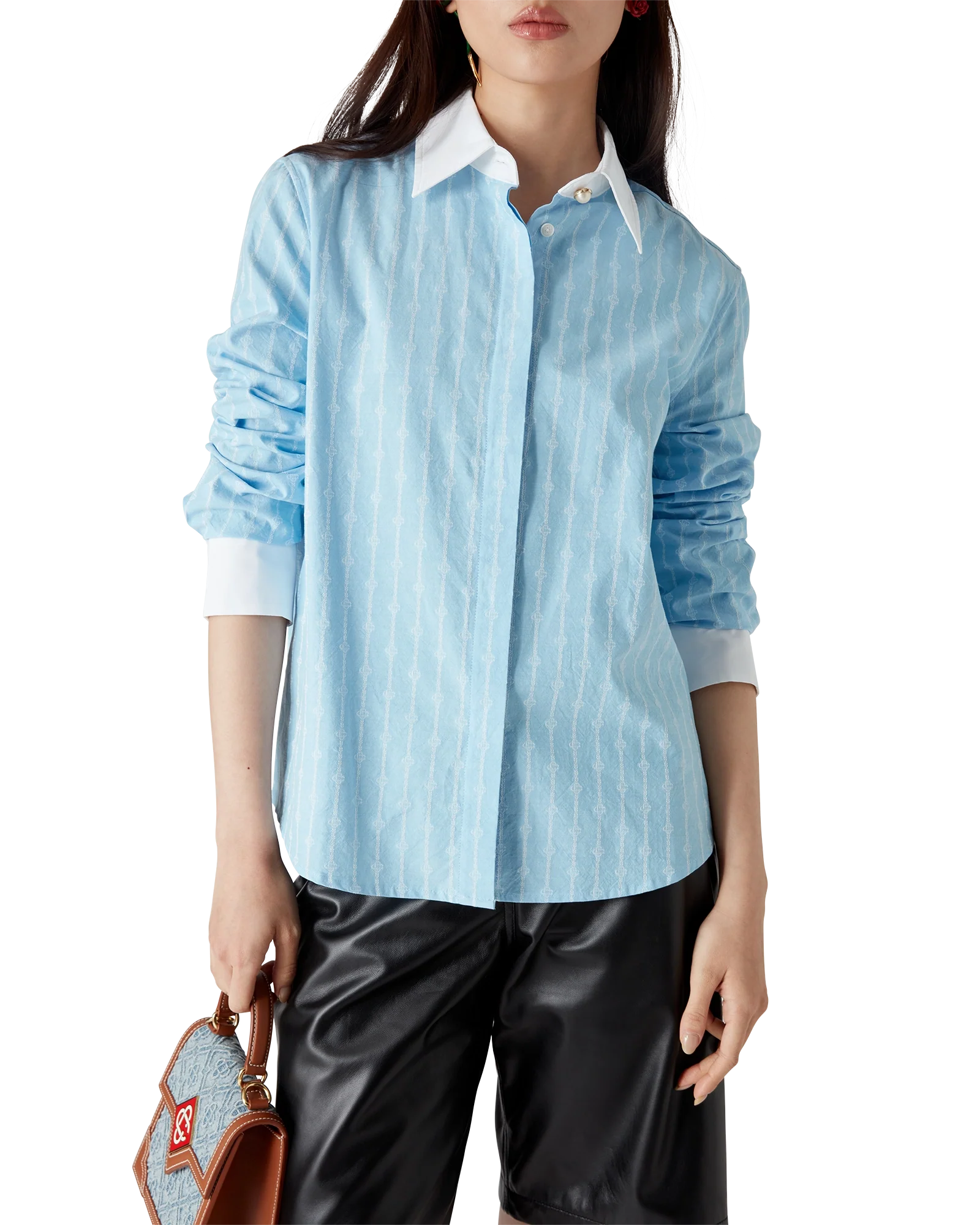 Pinstripe Laurel Long Sleeve Shirt