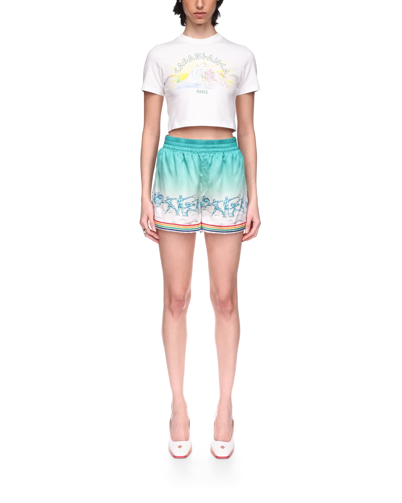 La Déesse Du Stade Silk Shorts