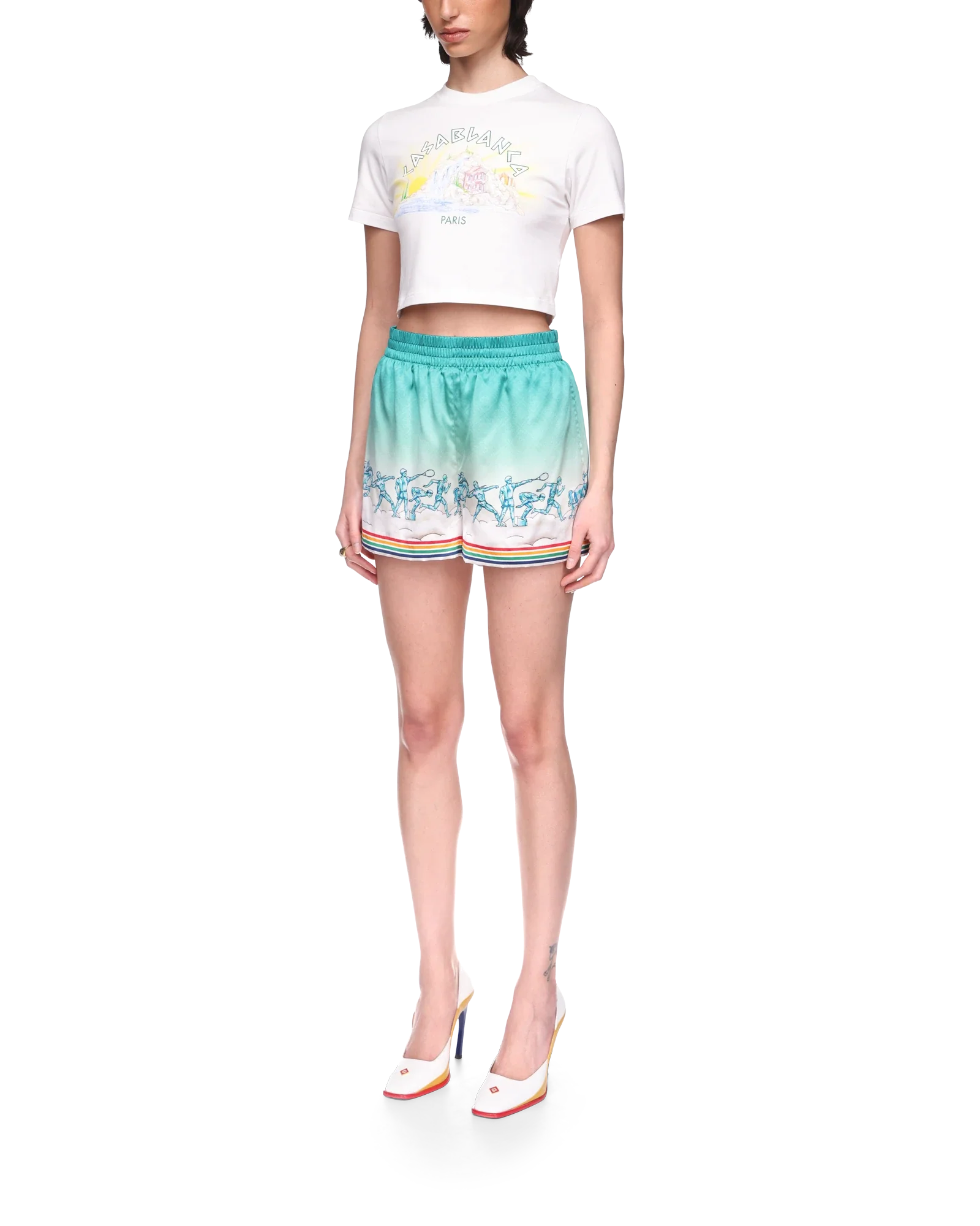 La Déesse Du Stade Silk Shorts