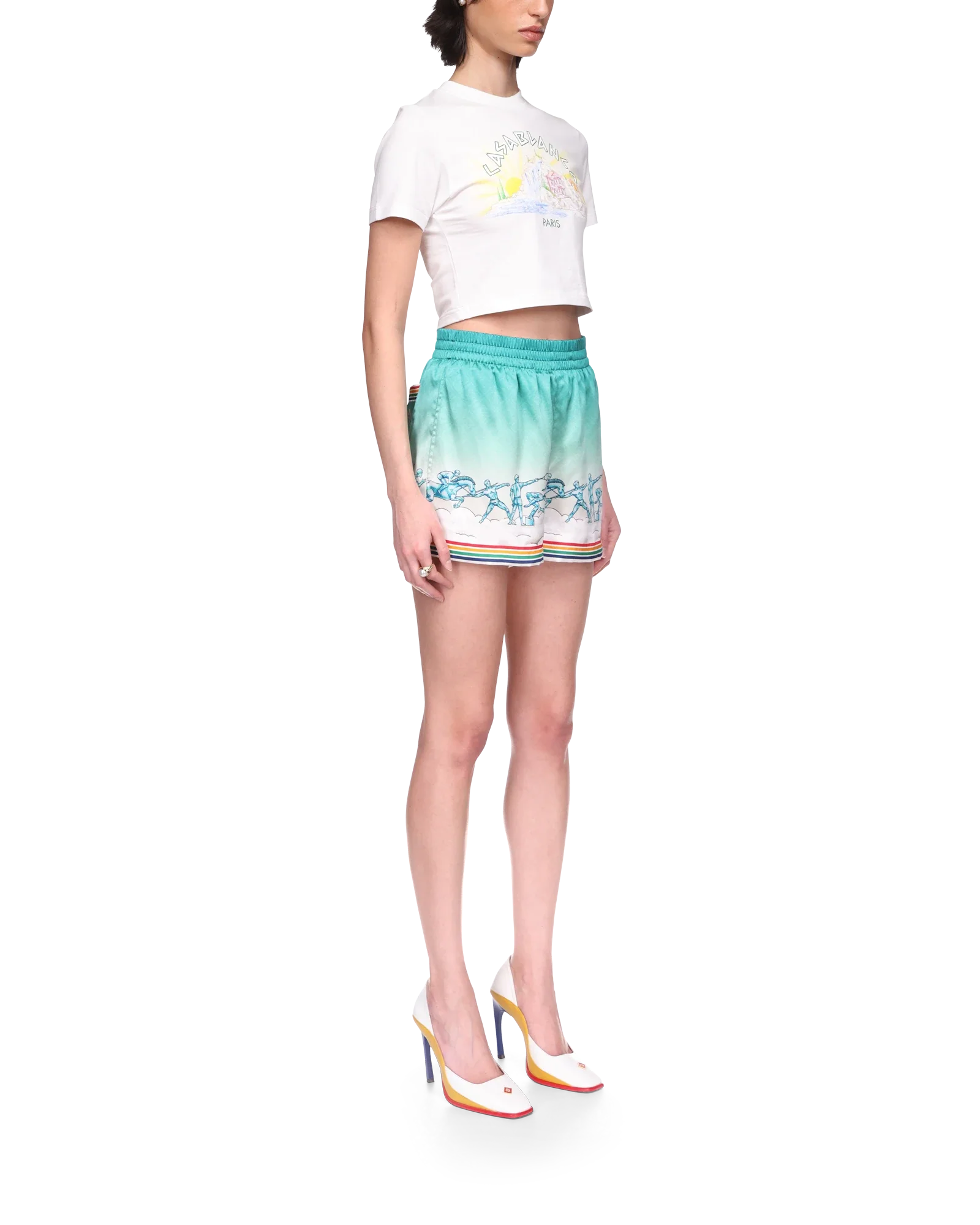 La Déesse Du Stade Silk Shorts